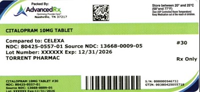 Citalopram 10mg #30 (Citalopram 10mg Tablet 80425 0557 01)